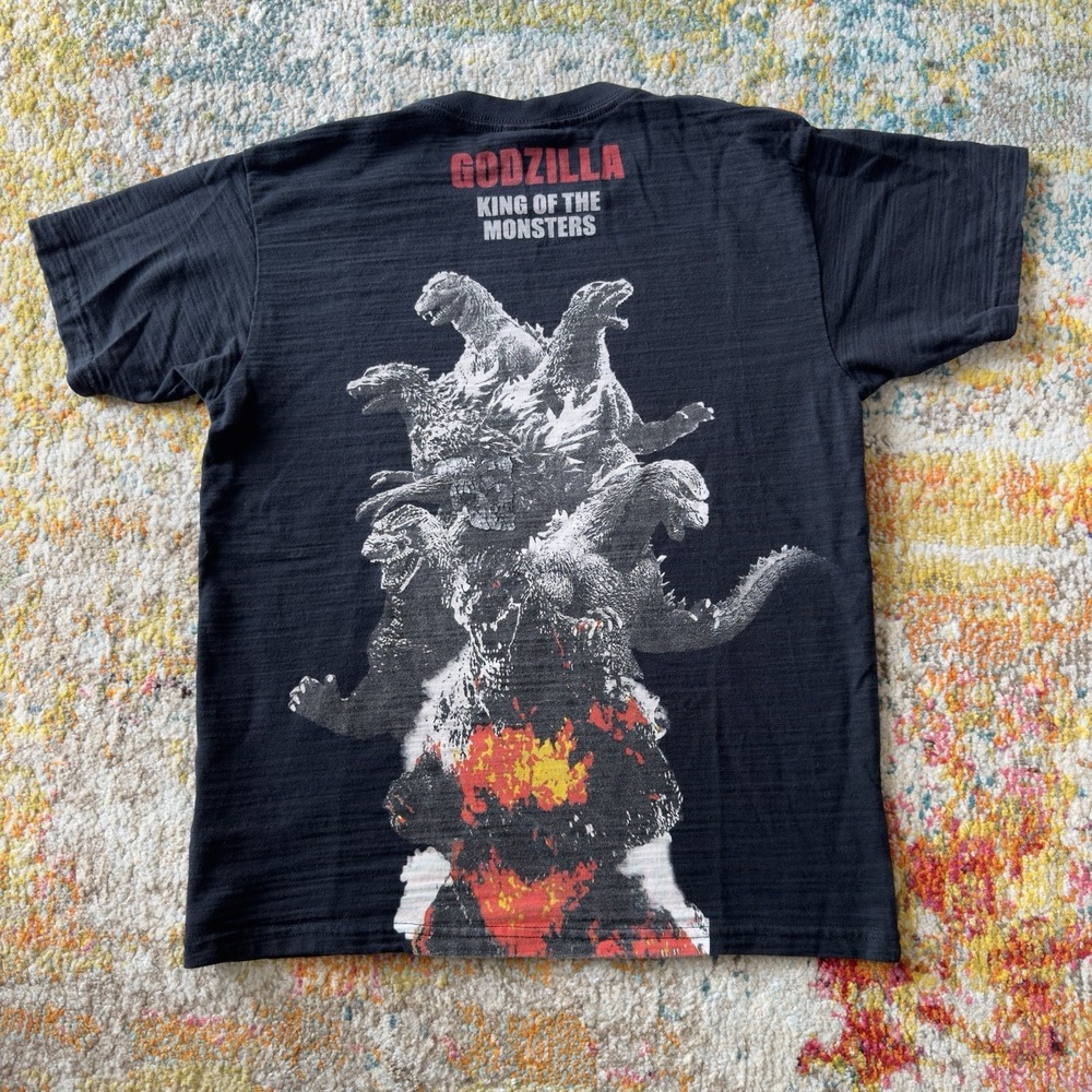 Y2K Godzilla King Of Monster Japanese Movie Promo Graphic T Shirt L Fits Like M